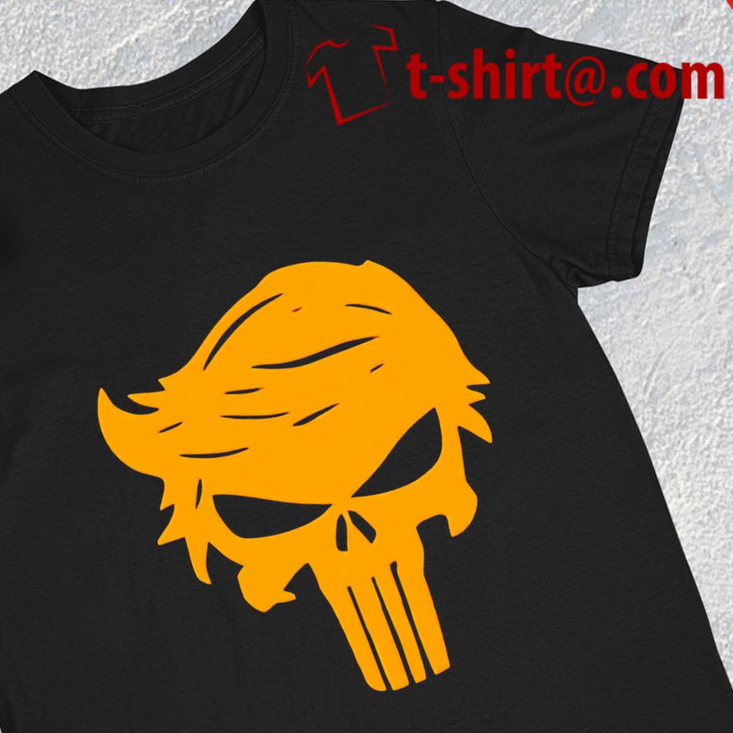 Skull orange man bad Trump logo T-shirt