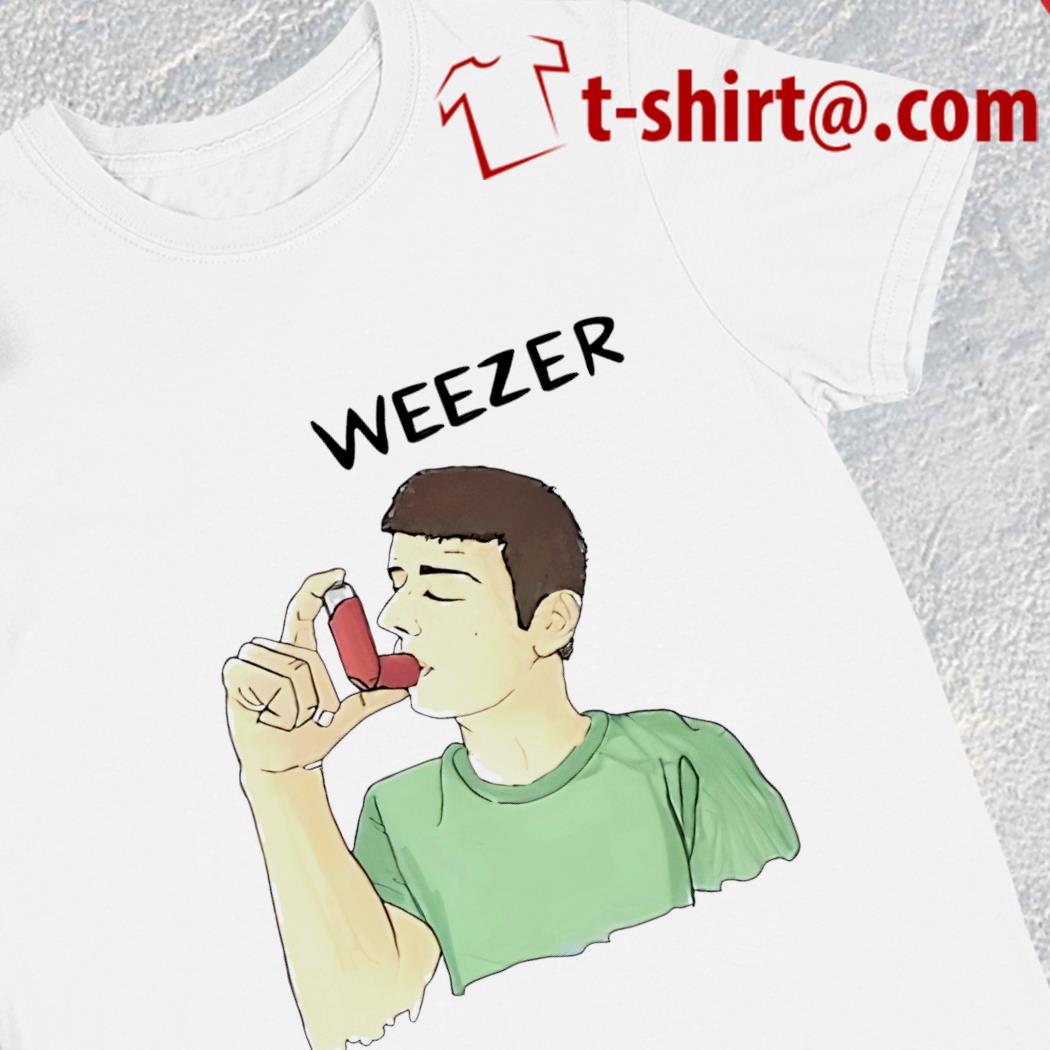 Weezer man using inhaler funny T-shirt