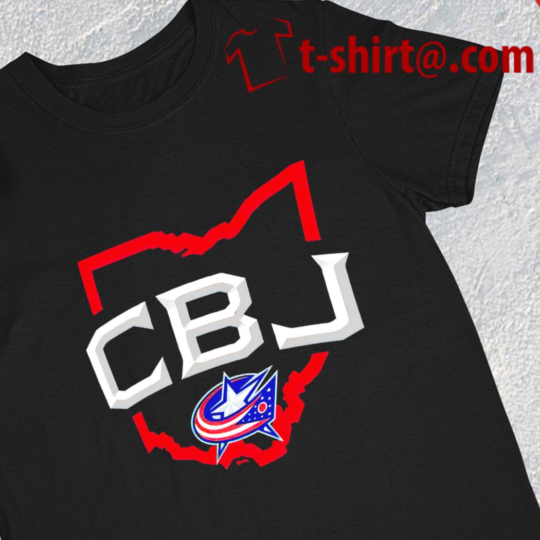 Columbus Blue Jackets hockey logo Ohio map 2023 T-shirt