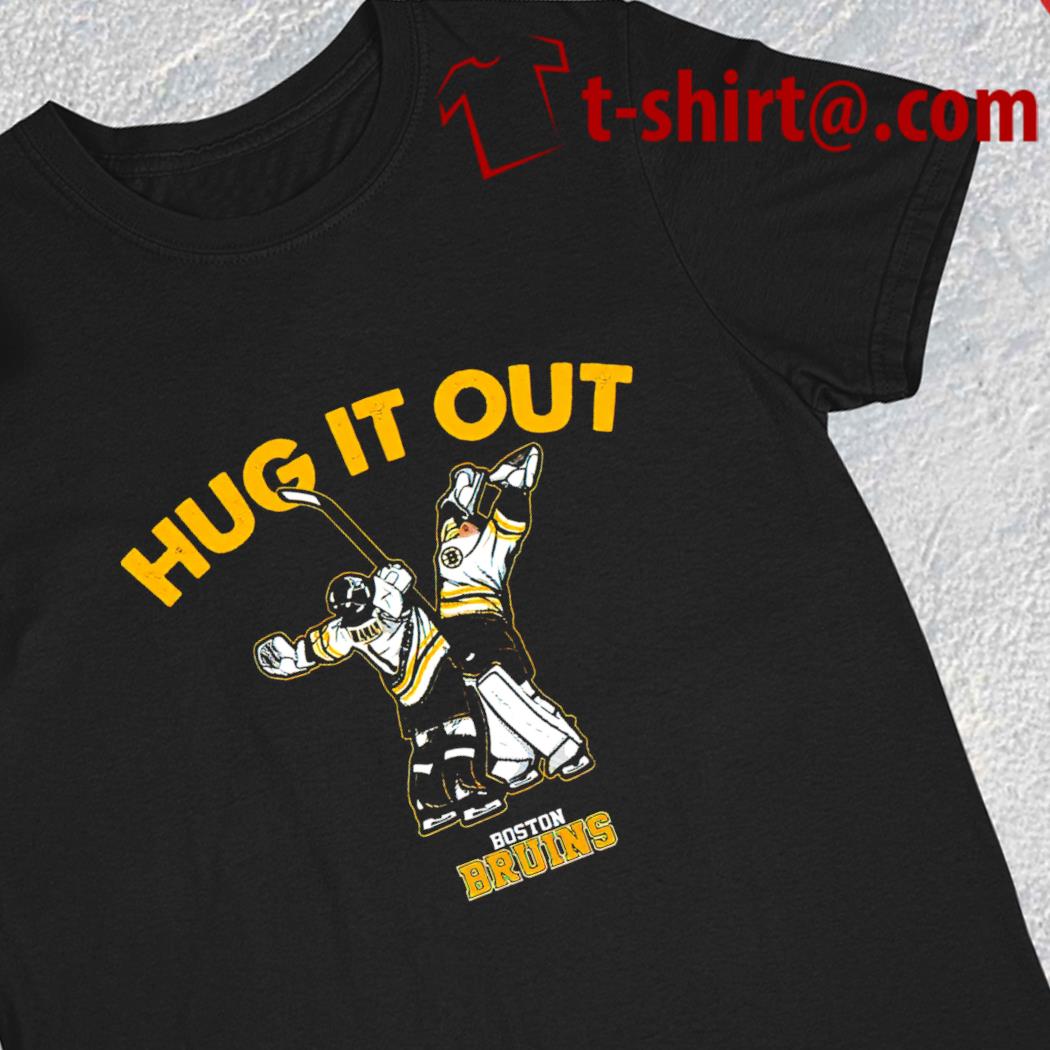Goalies hug it out 2023 Boston Bruins hockey funny T-shirt