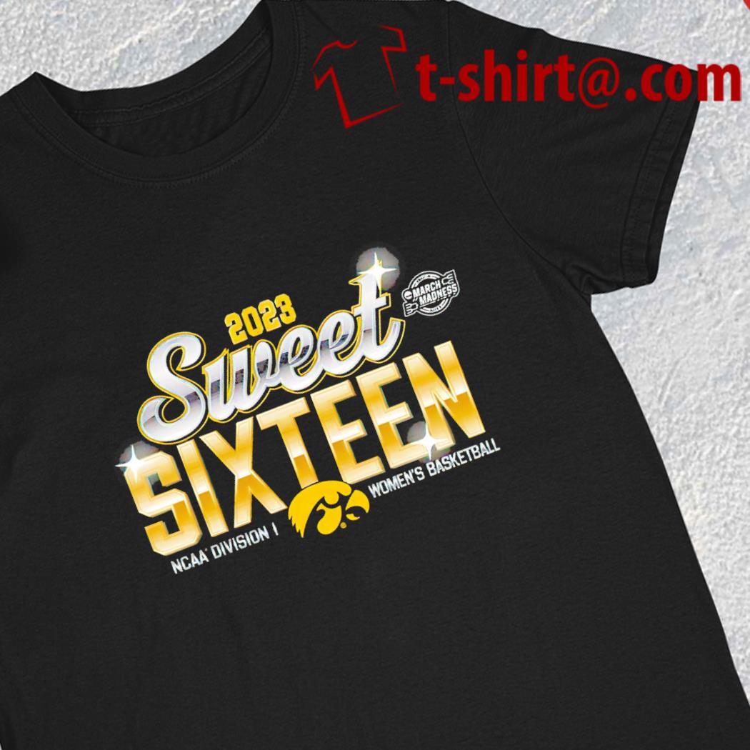 Iowa Hawkeyes March Madness 2023 Sweet Sixteen Ncaa Division I women's basketball Championship logo T-shirt