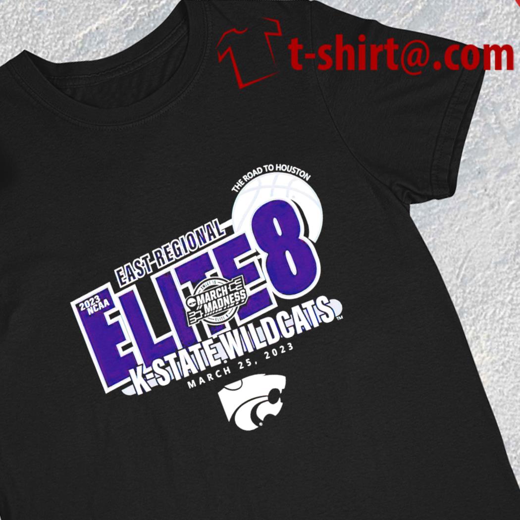 K-State Wildcats Purple East Regional Elite 8 2023 logo T-shirt
