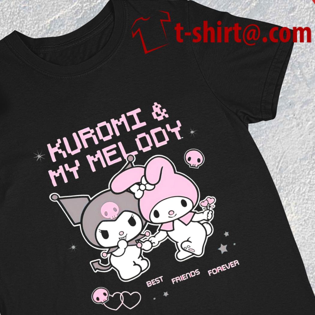 Kuromi and my melody best friends forever characters funny 2023 T-shirt