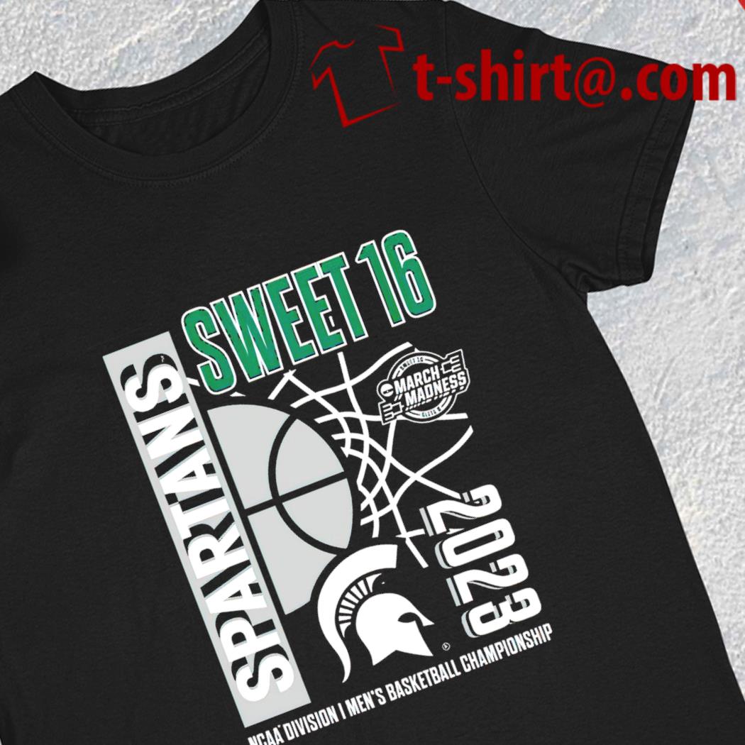 Michigan State Spartans Sweet 16 March Madness 2023 Ncaa Division I men's basketball Championship logo T-shirt