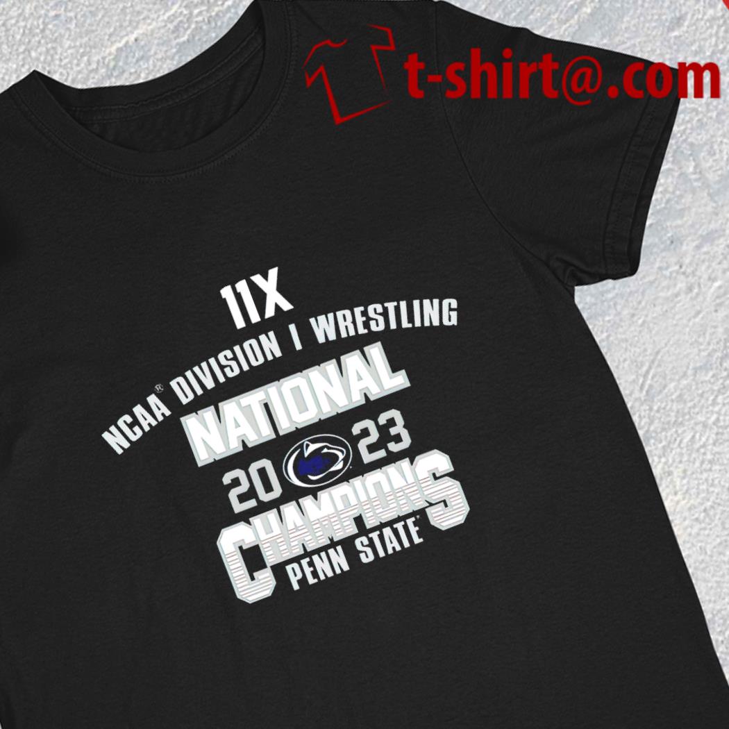Penn State Nittany Lions 11x Ncaa Division I wrestling national 2023 Champions logo T-shirt