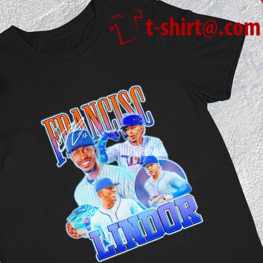 Francisco Lindor New York Mets baseball signature 2023 T-shirt