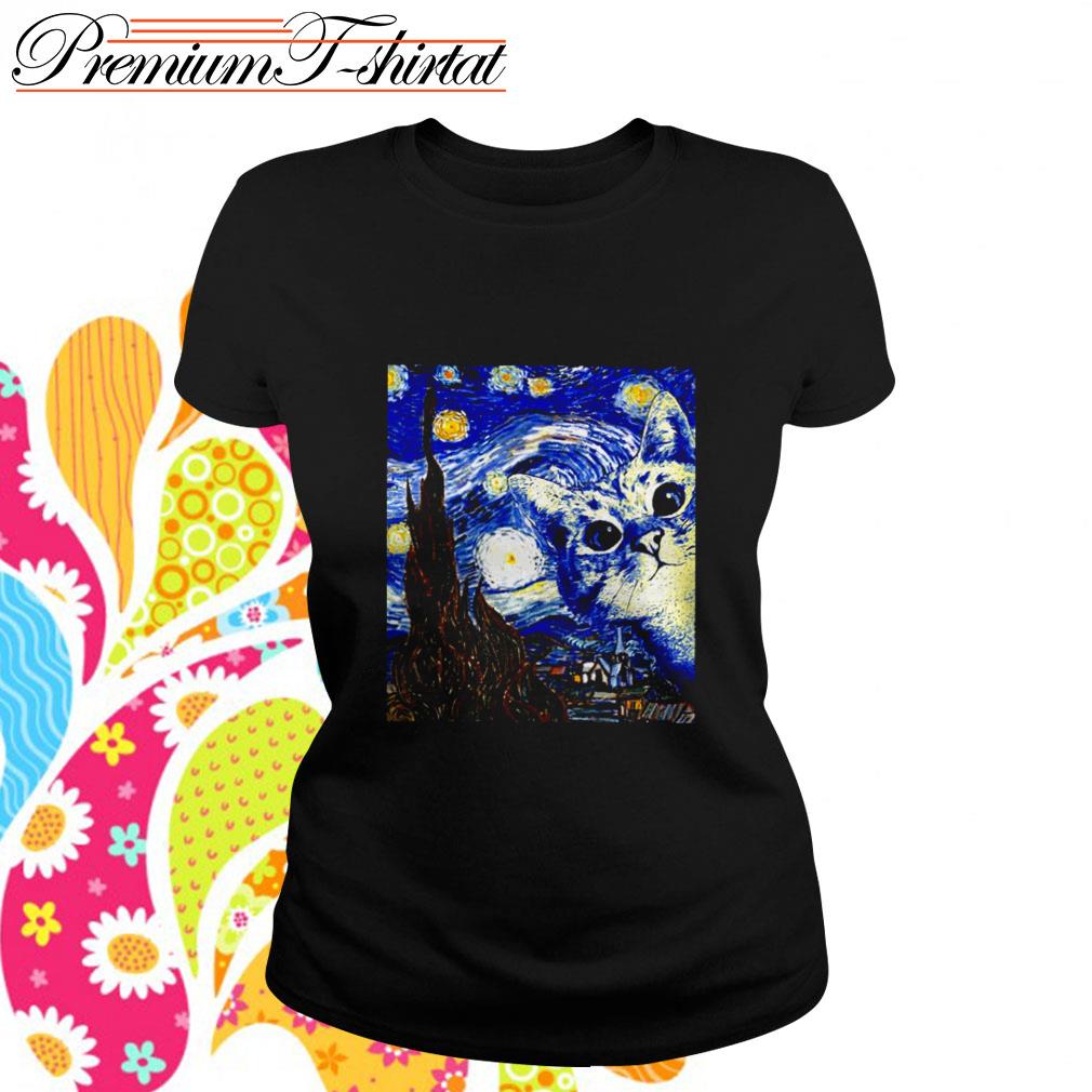 Starry Night Vincent van Gogh cat shirt fashionnewshirt